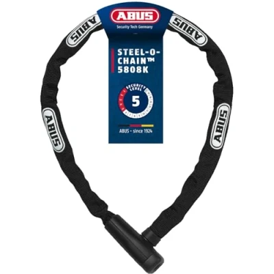 Abbildung von ABUS Kettenschloss Steel O Chain 5805K Fahrradschloss aus Stahl Sicherheitslevel 5 75 cm Schwarz