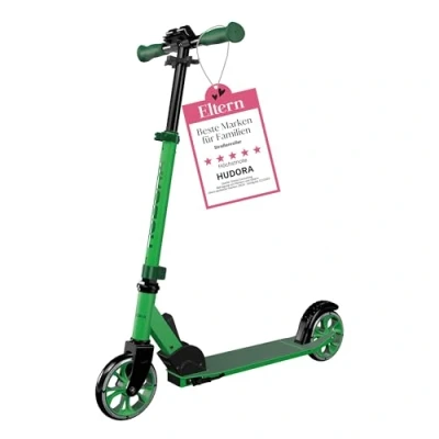 Abbildung von HUDORA Scooter Up 145 Junior Hochwertiger &amp; sicherer Kinder Roller ab 3 Jahre Zusammenklappbarer City mit mm Rollen Höhenjustierbarer für Jungen Mädchen bis 60 kg