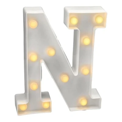 Abbildung von JANDEI Warmes Licht LED Zahlen und Buchstaben für Dekoration Atmosphäre, leuchtendes Herz, Nachtlichter, Geburtstage, Hochzeiten, Schaufenster. Sie funktionieren mit AA Batterien (N)