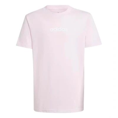 Abbildung von adidas Unisex Kinder Essentials LINEAR Logo T Shirt, Clear pink/White, 7 8 Years