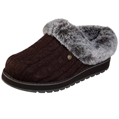 Abbildung von Skechers Damen Keepsakes Ice Angel Low Top Slipper, Chocolate, 41 EU