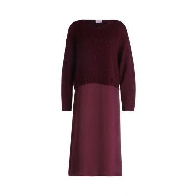 Abbildung von Vera Mont Strickkleid, Damen, Größe: 46, Burgundy grape