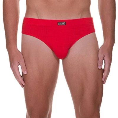 Abbildung von Bruno Banani SLIP Check LINE 2.0 Slip, Herren, Größe: Medium, Rot
