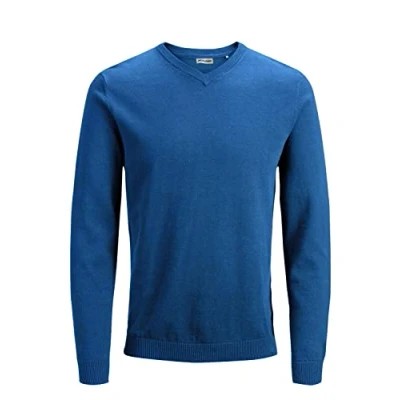 Abbildung von JACK &amp; JONES Herren JJEBASIC Knit V Neck 12137194, Classic Blue, XXL