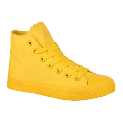 Abbildung von Elara Unisex Sneaker High Top Sportschuhe Chunkyrayan Q B339 B341 Yellow 46