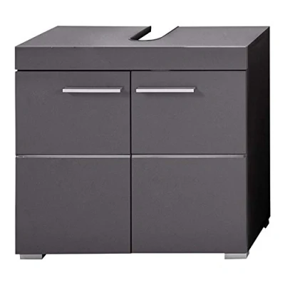 Abbildung von trendteam smart living Waschbeckenunterschrank Unterschrank Bad Amanda Aufbaumaß (BxHxT) 60 x 56 34 cm Farbe Agave Grau Hochglanz 139330121