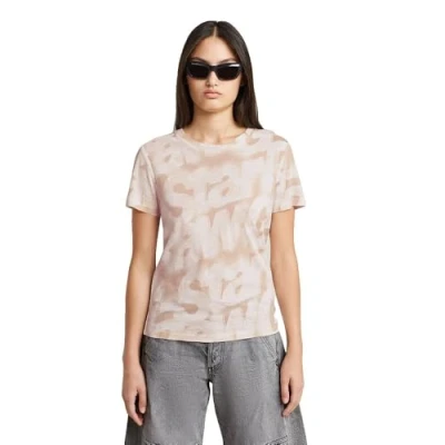 Abbildung von G STAR Tshirt print, Damen, Größe: Large, Liquid pink sprayed letters