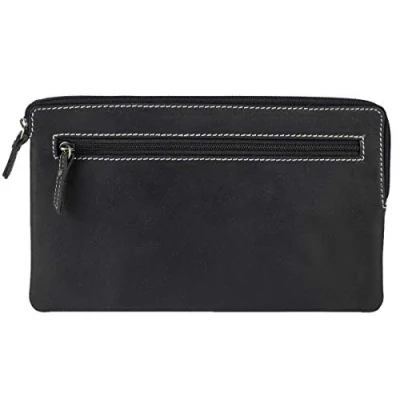 Abbildung von LEAS Banktasche &amp; Geldtasche im Vintage Style in Echt Leder, schwarz Special Edition
