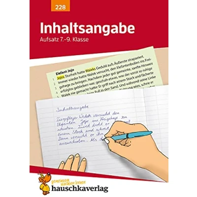 Abbildung von Inhaltsangabe. Aufsatz 7. 9. Klasse, A5 Heft: Deutsch: Übungen fürs Gymnasium Texte schreiben zu Roman, Kurzgeschichte, Reportage
