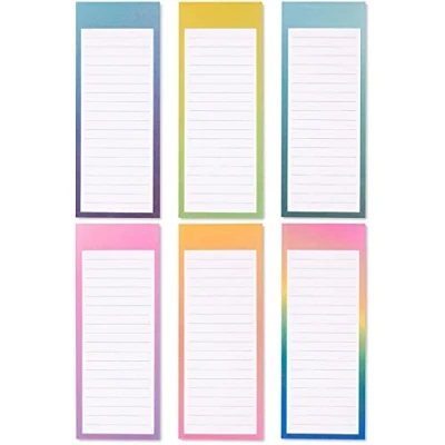 Abbildung von To Do List Notizblock 12er Pack Magnet Notizblöcke, zum Einkaufen, Aufgabenlisten, Erinnerungen, Hausarbeiten, 6 verschiedene Aquarell Designs, 60 Blatt pro Block