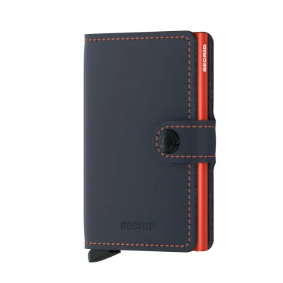Abbildung von Secrid Miniwallet Matte Nightblue &amp; Orange Kostenlose Gravur