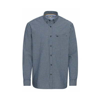 Abbildung von camel active Vichy KARO AUS Reiner Hemd, Herren, Größe: 3XL, Night blue