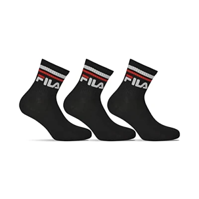 Abbildung von FILA Unisex Quarter Socken, Schwarz, 35 38 EU