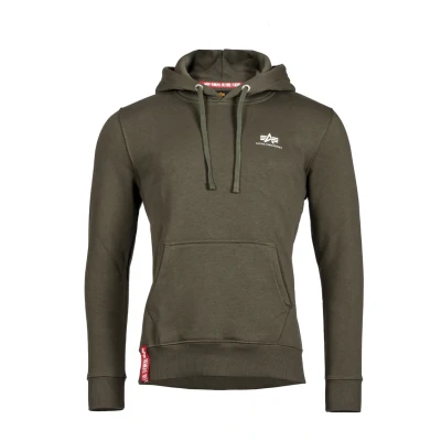 Abbildung von Alpha Industries Basic Hoody Small LOGO Kapuzenpullover, Herren, Größe: Small, Charcoal heather