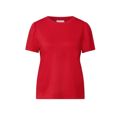 Abbildung von Street One Studio MIT PUFFÄRMELN Tshirt basic, Damen, Größe: 40, Rot