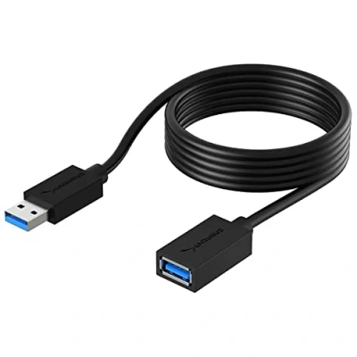 Abbildung von SABRENT USB Verlängerung 3.2x1 Kabel 1.8M, A Stecker auf Buchse, Verlängerungskabel 5Gbps Superschnelle für Stick, Tastatur, Drucker, Scanner, PS4, PS5, Hub, externe Festplatte (CB 3060)