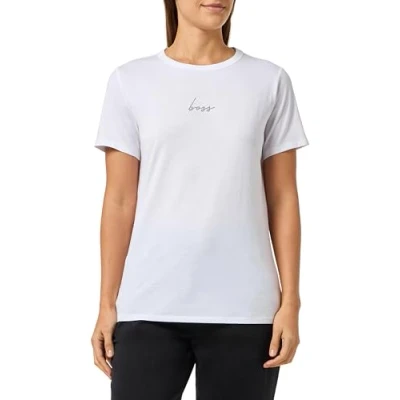 Abbildung von BOSS ORANGE Shirttop »C_Elogo_crystal 1026«, mit Strass Besatz