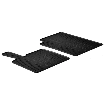 Abbildung von Gledring 0276 Fußmattensatz Gummi 2 schwarz 750mm 550mm
