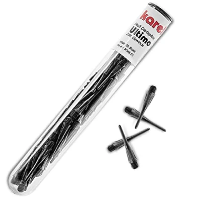 Abbildung von Karella Dartspitzen Ultimo, Made in Germany, stabile Kunststoff, Profi Softdart Spitzen, Dart Spitzen für elektronische Dartscheibe, Perfekter Halt im Dartautomat, 50 STK, 2BA Gewinde
