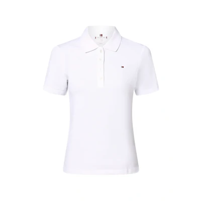Abbildung von Tommy Hilfiger Damen Poloshirt Kurzarm 1985 Polo Slim Fit, Weiß (Th Optic White), XXS