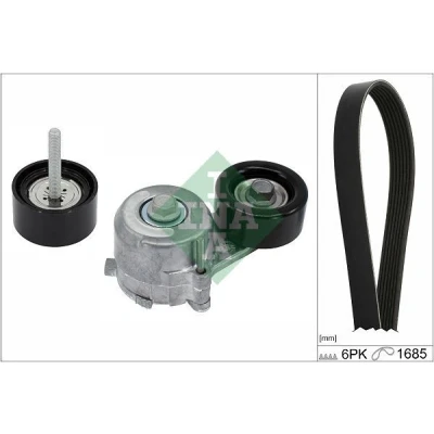 Abbildung von INA 529 0421 10 Keilrippenriemensatz Generatorfreilauf prüfen und ggf. erneuern OPEL: Zafira C Tourer, Astra J Sports Hatchback