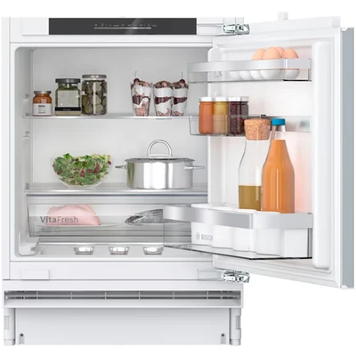 Abbildung von Bosch KUR21ADE0, Serie 6, Smarter Unterbau Kühlschrank, 82 x 60 cm Nische, 134 L, Made in Germany, längere Frische mit VitaFresh 0º, sehr leise, schnellere Kühlung auf Knopfdruck