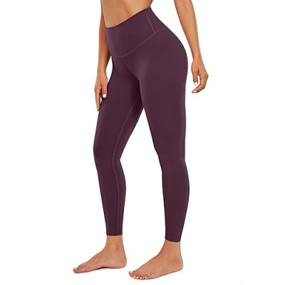 Abbildung von CRZ Yoga Butterluxe Damen High Waist Sport Leggings Blickdicht Leggins Sporthose Workout Gym Yogahose 64cm Dunkellila 38