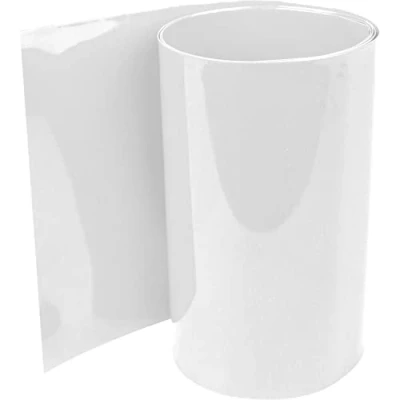 Abbildung von ISOLATECH PVC Schrumpfschlauch Meterware weiß ohne Kleber Flachmaß 40mm (Ø25,5mm) 1 Meter Schrumpfverhältnis 2:1 Set zum Isolieren von 18650 Akku Batterien unbeschriftet (Ø25,5mm Meter)
