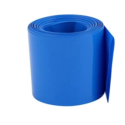 Abbildung von sourcing map Akku PVC 70mm Wärmeschrumpfschlauch Batterielagerung 5,5M Blau