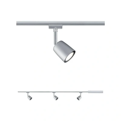Abbildung von Paulmann 95462 URail Schienensystem Set Cover max 3x10W GU10 Chrom matt/Chrom 230V 1m Schienenleuchte Deckenbeleuchtung