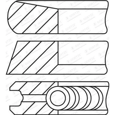 Abbildung von Goetze ENGINE 08 435207 00 Kolbenringsatz 85,5 0,5 Diamond Coated