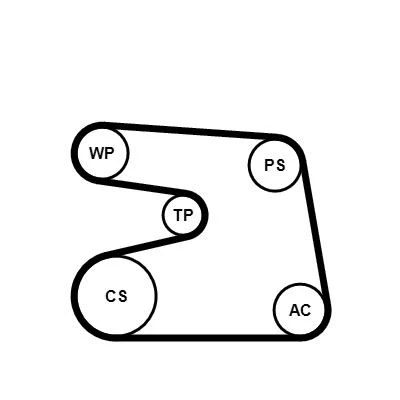 Abbildung von CONTITECH 6PK1873K4 Keilrippenriemensatz mit Spanndämpfer, Spannrolle MERCEDES BENZ: C Class Saloon, T modell