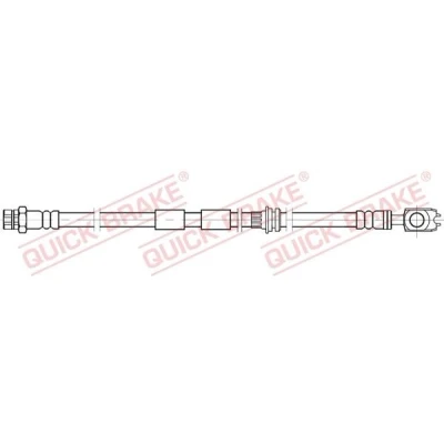Abbildung von QUICK BRAKE 58.897X Bremsschläuche 635 M10x1 VOLKSWAGEN: Golf 7, 7 Variant, SEAT: Leon III ST, Hatchback, SKODA: Kodiaq