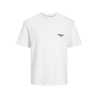 Abbildung von JACK&amp;JONES Herren JORBORA Branding Tee SS Crew Neck BLK T Shirt, Bright White, L
