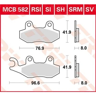 Abbildung von TRW Sinter Offroad Racing MCB582RSI Bremsbelagsatz