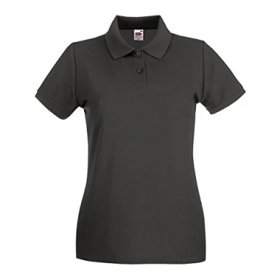 Abbildung von Fruit of the Loom Premium Polo Lady Fit Farbe: Light Graphite Größe: XL