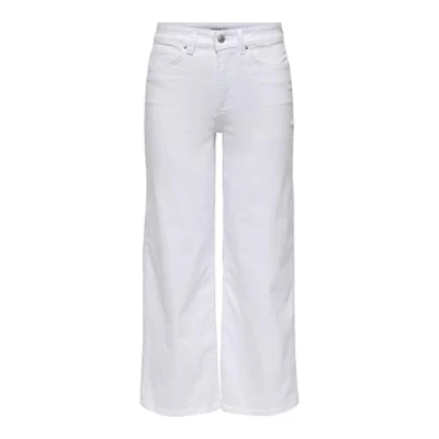 Abbildung von ONLY Onlmadison Blush CROP Jeans Straight Leg, Damen, Größe: Sx32, White denim