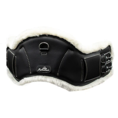 Abbildung von eQuick Sattelgurt ES Dressage Fluffy Schwarz 55cm