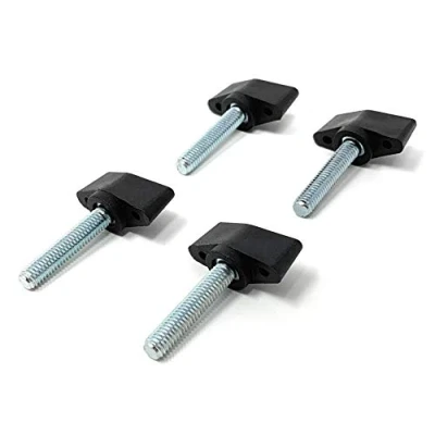 Abbildung von Design61 4X Flügelschraube Kunststoff mit Gewindebolzen Stahl M6 x 28 mm