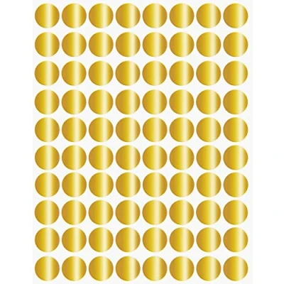 Abbildung von Farbcodierung Etiketten Gold 13mm runde Aufkleber 1,3cm Klebepunkte 1200 Stück von Royal Green