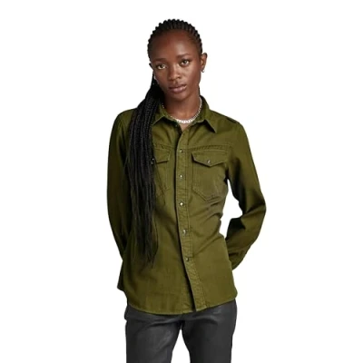 Abbildung von G Star Hemd, Damen, Größe: Large, Dark olive gd