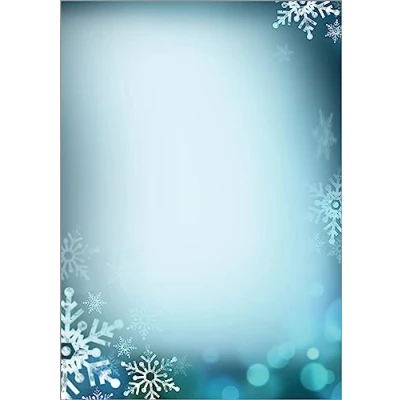 Abbildung von SIGEL DP255 Briefpapier Weihnachten &quot;Blue Snowflakes&quot; A4, 25 Blatt, weihnachtliches Motiv, aus nachhaltigem Papier