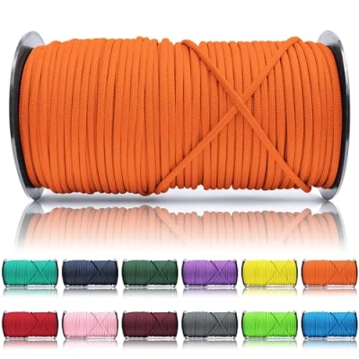 Abbildung von Ganzoo Paracord 550 Seil Orange 4mm Schnur Typ 3, Nylon &amp; Polyester, ideal für Basteln von Hundeleine Halsband Armband/Camping Survival und Outdoor 100 Meter Allzweckseil 7 Innenstränge