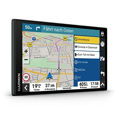Abbildung von Garmin DriveSmart 76 MT S Navigationsgerät mit großem 7 Zoll (17,8 cm) HD Display, 3D Europakarten Umweltzonen, Verkehrsinfos in Echtzeit via Drive App, Sprach und Fahrerassistenz