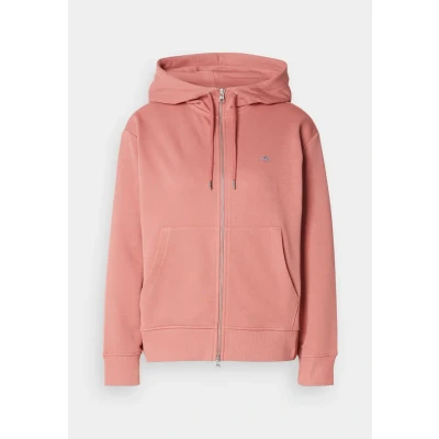 Abbildung von GANT Shield ZIP Sweatjacke, Damen, Größe: Large, Faded brick