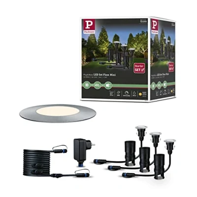 Abbildung von Paulmann 93697 Plug &amp; Shine LED Außenleuchte Floor Mini 3er Basisset 3000K 3x2,5W 24V Bodeneinbauleuchte Aussenbeleuchtung