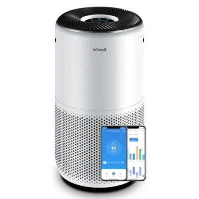 Abbildung von LEVOIT HEPA Luftreiniger für Allergiker, CADR 400m3/h bis 83㎡ Raucherzimmer Wohnung, Luftfilter gegen 99,97% von Schimmel Staub Gerüche, PM2,5 Luftqualitätsanzeige, Automodus, App Alexa Steuerung