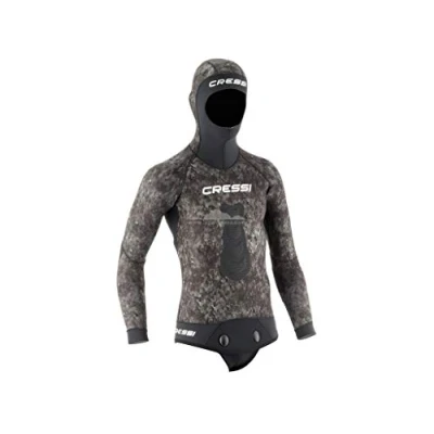 Abbildung von Cressi Tracina Jacket Wetsuit Freitauchen und Fischen Neoprenanzug Jacke in Neopren Gefüttert Außen Glatt Innen, Erhältlich der Version 3.5/5/7 mm für Männer