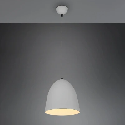 Abbildung von Reality Leuchten Pendelleuchte Tilda R30661011, Schirm Metall Grau matt, exkl. 1x E27