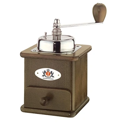 Abbildung von Zassenhaus Kaffeemühle Manuell BRASILIA Buche dunkel gebeizt 12 x 12.5 20cm zum Mahlen von Kaffeebohnen stufenlos verstellbarer Mahlgrad mit Original Mahlwerk